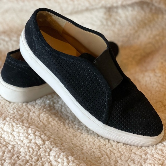 Franco Sarto Nadine Black Suede Slip-On Sneakers size 7 - Picture 13 of 16